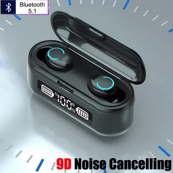 9D Estéreo de Fones de ouvido sem Fio IPX7 Impermeável Fones de ouvido Sprots Fone de ouvido Bluetooth de Cancelamento de Ruído Fones de ouvido Fone de ouvido sem Fio Tws