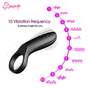 Silicone líquido de 10 velocidades de Vibração anéis penianos Intensa Estimulador de Clitóris Sexo Pênis Anéis de retardar a Ejaculação brinquedos sexuais para Casais