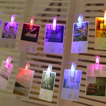 LED Luzes de corda Com Foto Clipes de Fadas Garland Para o Presente do Dia dos Namorados DIY Festa de Casamento, Decoração de 1,5 M 3M 6M Novo Ano de 2021
