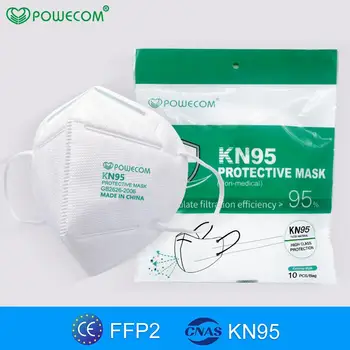 Kn95 máscara de 95% de filtração de respirador CE ffp2 máscaras de protecção reutilizáveis máscara facial de higiene de poeira do filtro de máscaras descartáveis boca máscara