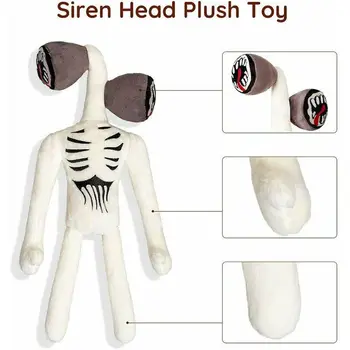 Sirene Cabeça do Brinquedo do Luxuoso 40cm Sirenhead de Pelúcia Boneca de Figuras de Anime Brinquedo de Terror Gato Peluches para Crianças de Natal, Presente de Aniversário
