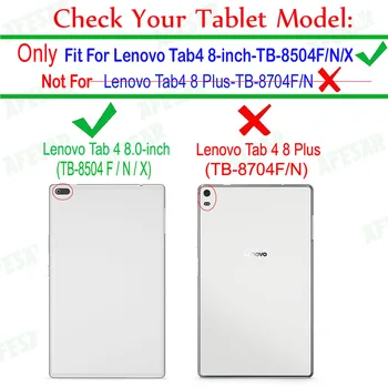 Navio livre para 8504 Ultra Slim Flip Cover Para Lenovo TAB4 Guia 4 8 TB-8504F 8504N 8504X tablet capa de couro pu com suporte