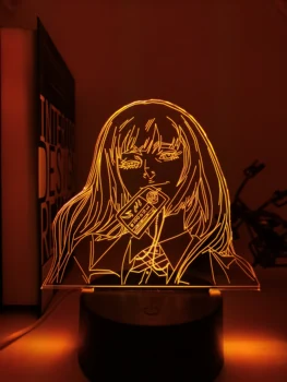 Anime Lâmpada Yumeko Jabami De Kakegurui Jogador Compulsivo Presente para Decoração do Quarto do Nightlight Bonito Japonês Waifu Noite do Diodo emissor de Luz