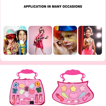 Crianças de Cosméticos da Princesa Meninas Simulação de Vestir Tabela de Composição de Cosméticos de Brinquedo Partido Performances de Vestir Conjunto de Caixa de Crianças