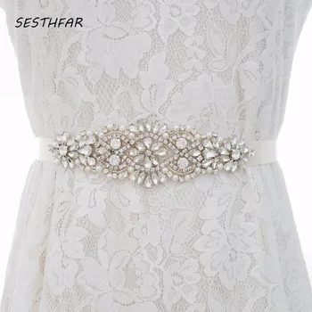 Casamento cinto de Strass cristal de Noiva Cinto de Prata Diamante de Noiva faixa Para o Vestido de Casamento vestido de pedreria J103S