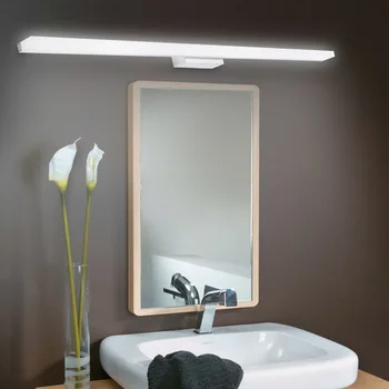 Moderno 80cm Espelho do DIODO emissor de luz da casa de Banho branco quente /branco casa de banho Frente do espelho dispositivos elétricos da lâmpada espelho para maquiagem leve 85-265V