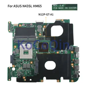 KoCoQin Laptop placa-mãe Para ASUS N43S N43SL N43SM placa-mãe M2P-GT-A1 1G HM65