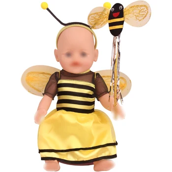 43 cm de baby dolls de Roupas de recém-nascidos de Halloween red bee definida + varinha mágica + asas brinquedos ajuste Americana bonecas de 18 polegadas Meninas de boneca f812