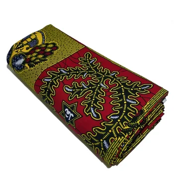 Algodão de alta qualidade tissu 6yards Ancara estampas Africano batik pagne real, cera de tecido estilo Africano