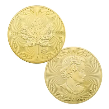 2020 Canadá Moedas de Ouro Maple Leaf Commonwealth Rainha Moeda Comemorativa de Recolher Presente Token de Drop shipping Art Pessoas