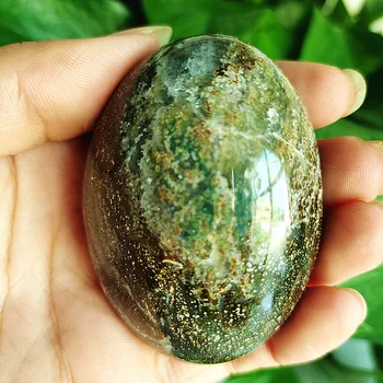 Pedra Natural Marinha, jaspe palma de cura cristais Decorativos coleção de pedras e cristais