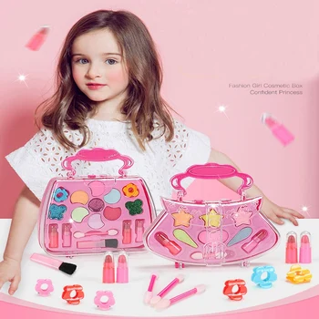 Crianças de Cosméticos da Princesa Meninas Simulação de Vestir Tabela de Composição de Cosméticos de Brinquedo Partido Performances de Vestir Conjunto de Caixa de Crianças