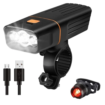 Moto Conjunto de Luz Brilhante Super Recarregável USB Frontal Luzes de lanterna traseira IPX5 Impermeável para o Ciclismo de Estrada de Montanha de Bicicleta