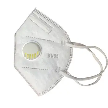 Máscara Ffp2 Kn95 Preto Cinco Camada De Máscara Protetora Independente Embalagem Melt Blown Máscara Do Filtro Com Válvula De Respiração
