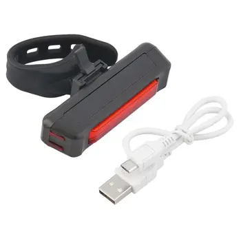 Recarregável USB Moto Luz de Bicicleta Traseiro de Segurança Cauda de Luz Vermelho Novo