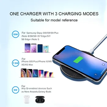 10W Carregador sem Fio para iPhone 11 12 X XR XS Máximo de 8 rápida sem fios, conector de Carregamento para Samsung Xiaomi telefone Huawei Qi carregador sem fio