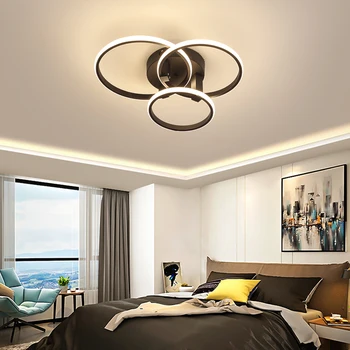 NEO Brilho Moderno luzes led teto lâmpada Nova RC Dimmable APP Círculo anéis de designer para sala de estar, quarto, lâmpada do teto, luminárias